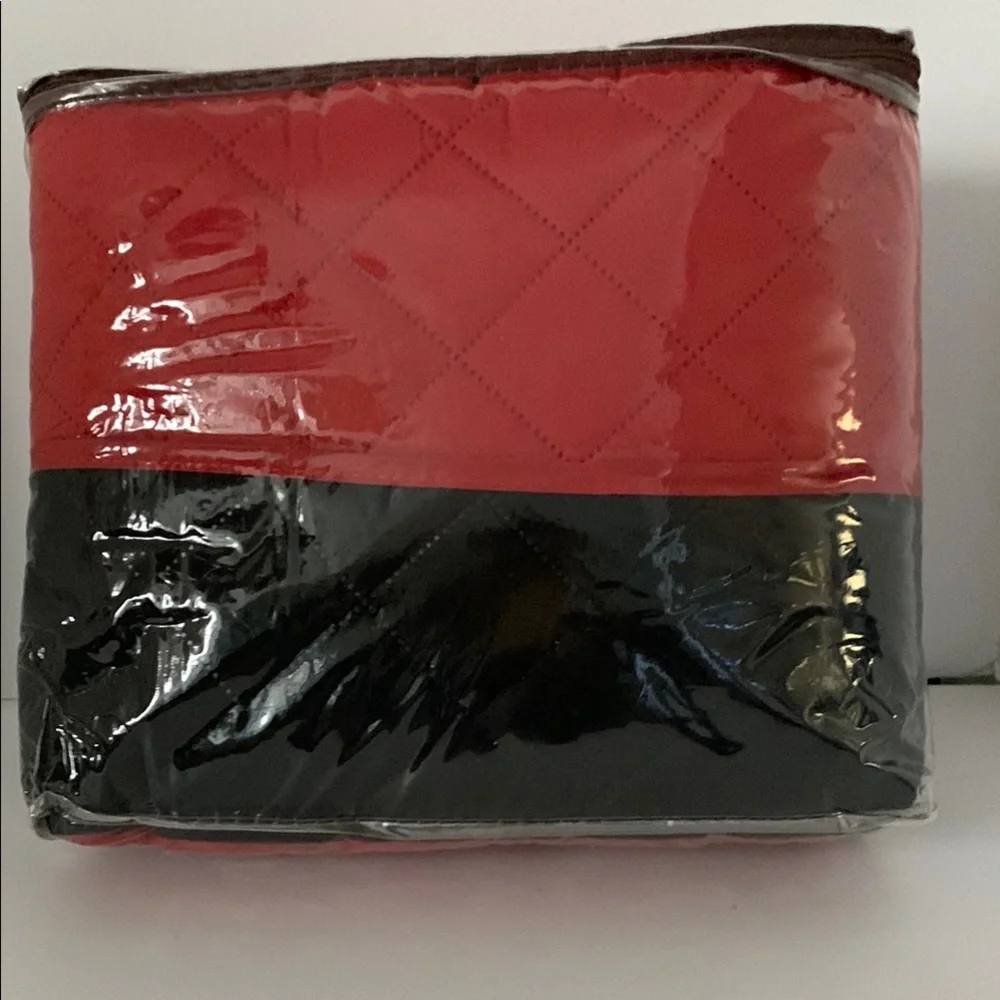 Red and Black Quilted Furniture Cover